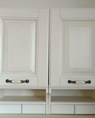 pensile da cucina in legno color crema