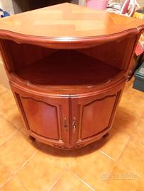 Mobile angolare/Console porta tv in legno antico