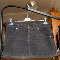 Gonna vintage Y2K Gaudì in velluto a coste grigio