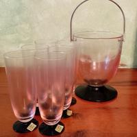 Set bicchieri da drink con cestello 