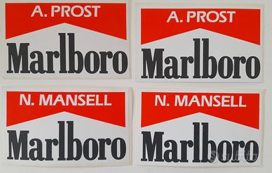 Adesivi F1 Malboro A. Prost - N. Mansell