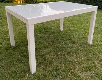 TAVOLO DA GIARDINO ALLUNGABILE IN ALLUMINIO E CRIS
