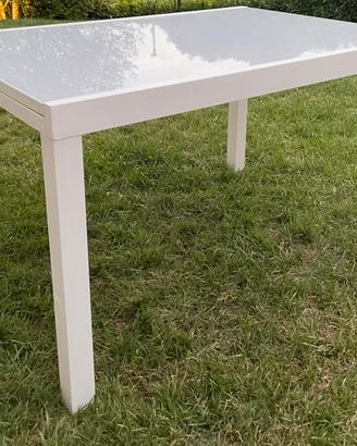 TAVOLO DA GIARDINO ALLUNGABILE IN ALLUMINIO E CRIS