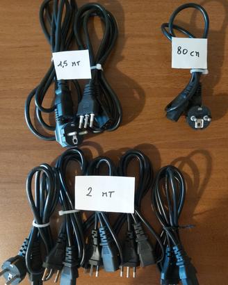 Lotto di 8 cavi per PC, stampanti e monitor
