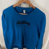 Felpa donna leggera blu Piazza Italia