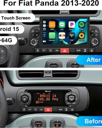 Autoradio Android 15 Fiat Panda (2013-2020)