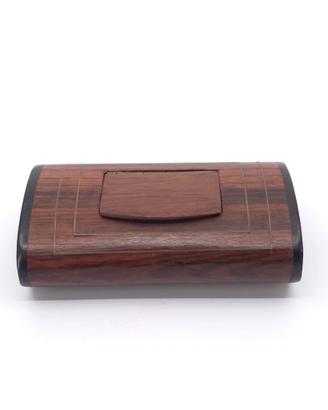 Scatola Portatabacco Legno Ottone Art Deco 900