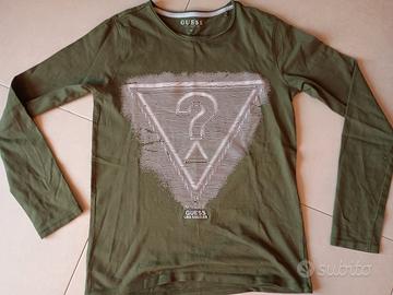 t shirt a maniche lunghe Guess tg 14 anni