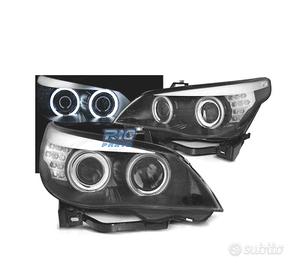 FARI BMW E60 03-07 ANGEL EYES CCFL FONDO NERO