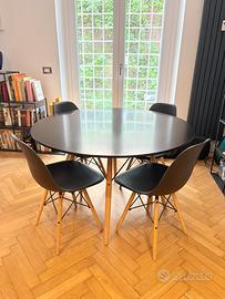 Tavolo tondo modello Eames nero 120