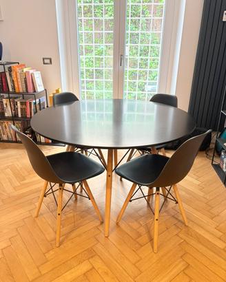 Tavolo tondo modello Eames nero 120