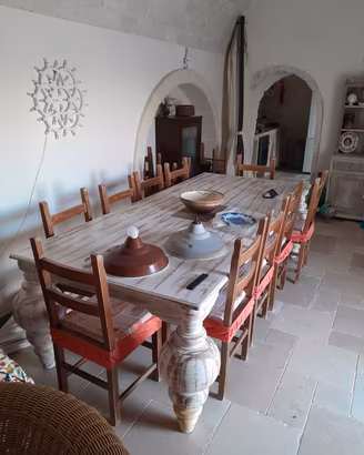 Tavolo stile Shabby Chic/Country in legno massello