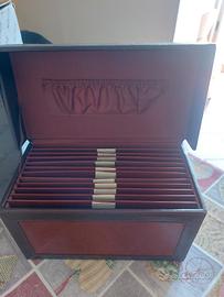 Portadocumenti in pelle e targhetta argento 