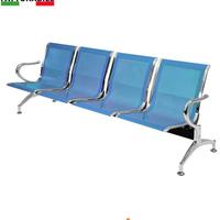 Panca per sala dattesa 4 posti in acciaioBLU