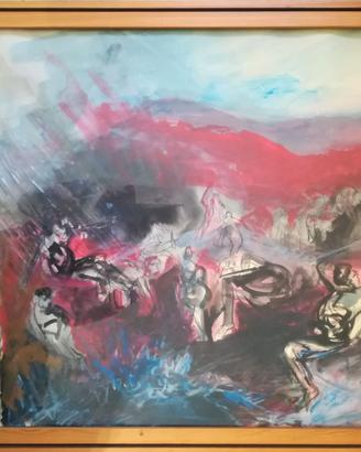 quadro di Mannino G. "peccati di gola" 1978