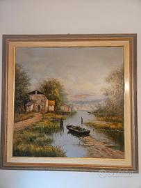 Dipinto Olio su Tela PASQUALE ESPOSITO 80x80 - Au