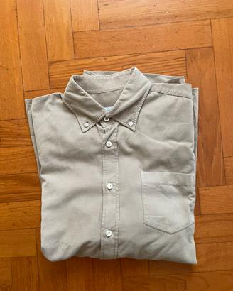 Camicia velluto a costine uomo taglia M greige