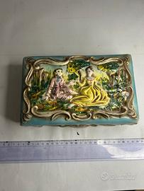 Antico Portagioie in Ceramica "Galvani" coppia inn