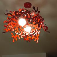 lampadario rosso corallo 