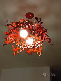 lampadario rosso corallo 