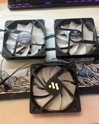 Ventole x2 cooler master ARGB, x1 thermalright ARG
