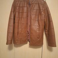 GIACCA DONNA ECOPELLE MARRONE TAGLIA 48 COME NUOVA