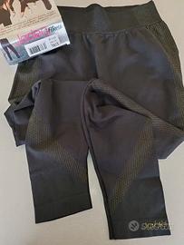 Leggins Donna Jadea nero/lime taglia L/XL