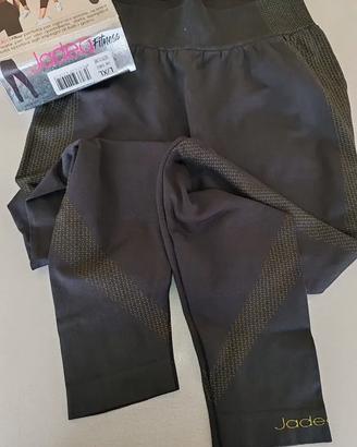 Leggins Donna Jadea nero/lime taglia L/XL