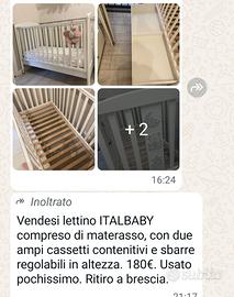lettino  prima infanzia