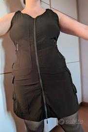 Vestito cyberpunk casual a tubino mini abito corto