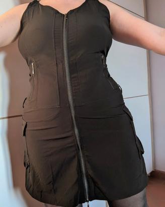Vestito cyberpunk casual a tubino mini abito corto