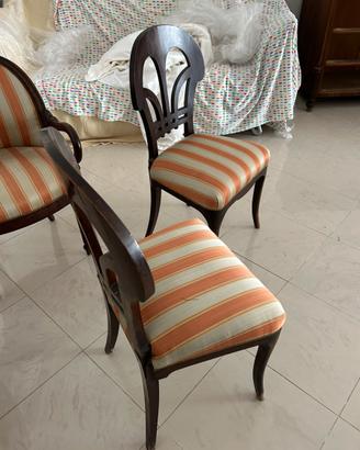 Coppia di sedie Bidermeier autentiche.