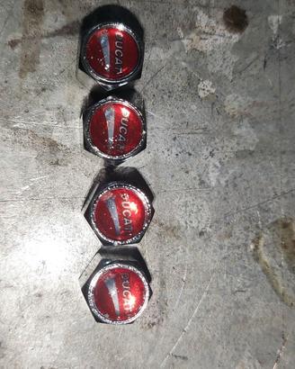 Tappi ruota DUCATI auto moto in acciaio 