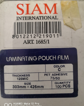 Laminati per plastificare documenti