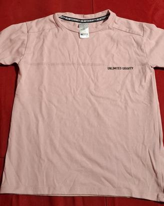 T-shirt rosa per bambina con stampa