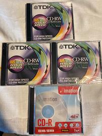4 CD RW, vergini, 700 MB, 80’
