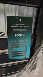scaldasalviette elettrico nero NUOVO