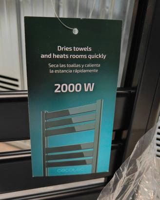 scaldasalviette elettrico nero NUOVO