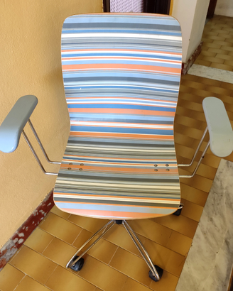 Sedia Girevole Ufficio Regolabile Retrò