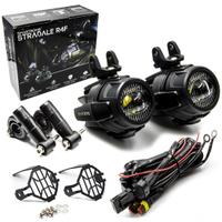 2 FARETTI MOTO 40W LED OMOLOGATI+STAFFE+CABLAGGIO