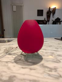 lampada comodino rossa 
