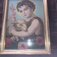 Quadro pastorello e agnello