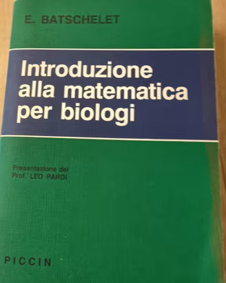 Introduzione alla matematica per biologi