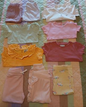 lotto stock kit 12-18 mesi bambina 27 pz.