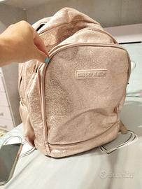 Zaino scuola tinta unita glitter rosa
