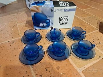 Servizio set 6 tazzine da caffè vintage anni 80-90
