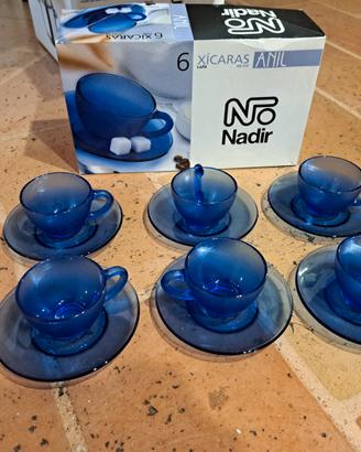 Servizio set 6 tazzine da caffè vintage anni 80-90