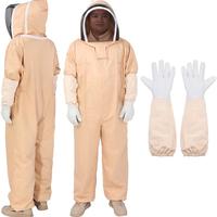 Tuta da apicoltore con guanti, velo e cappuccio 