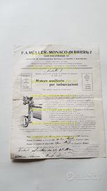 Müller Motore Ausiliario Fuoribordo 1920 depliant