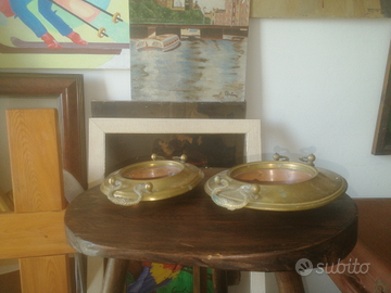 Due piccoli ed antichi bracieri per mani